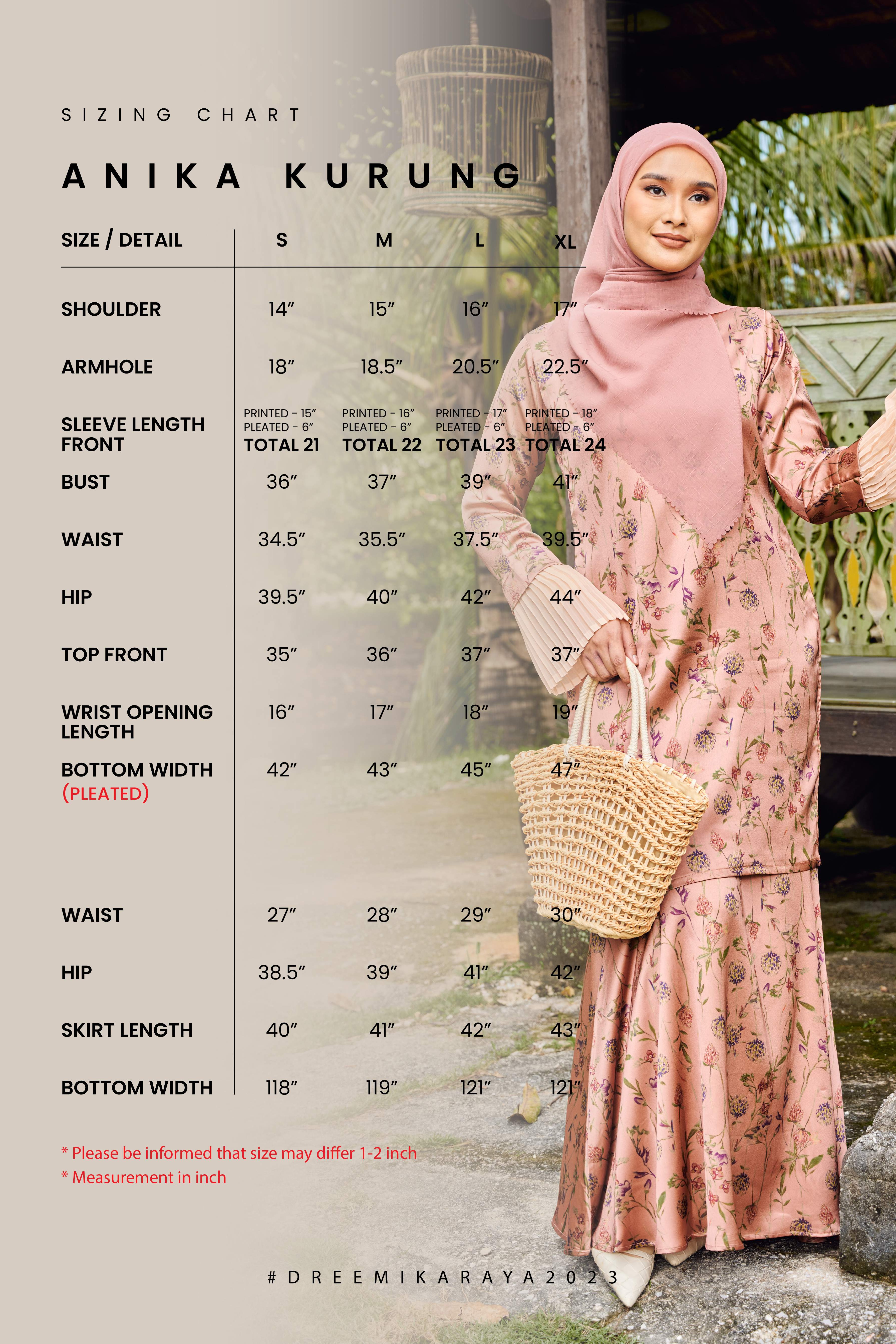 (AS-IS) Anika Kurung in Golden Brown